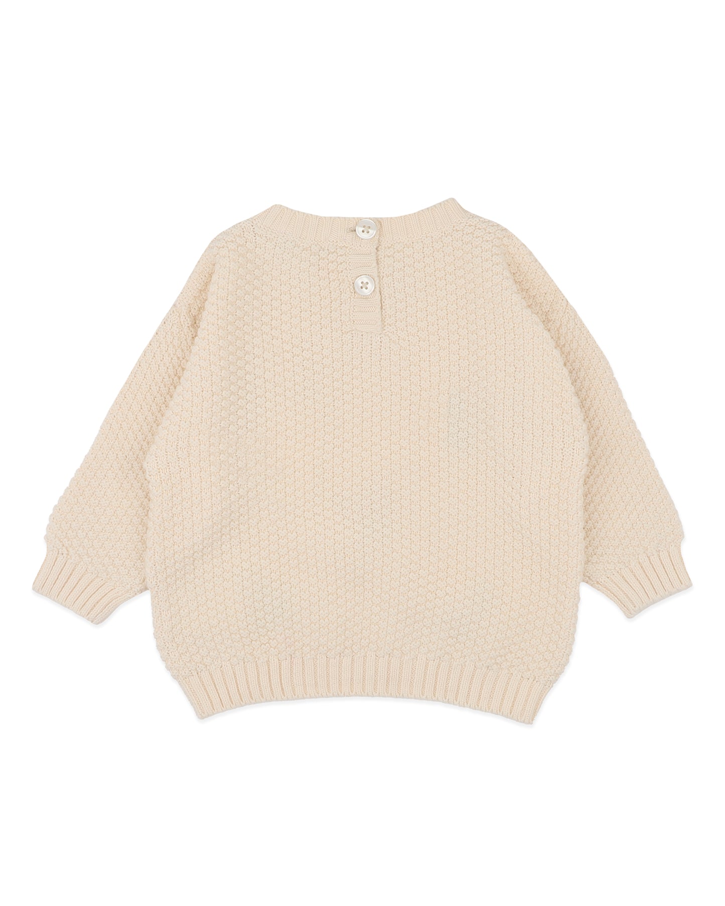 Bebe Fern Hand Emb. Organic Jumper - Cream