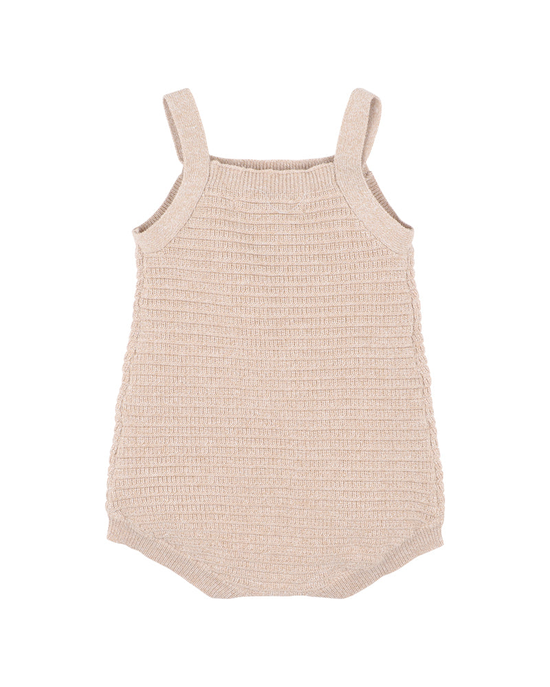 Bebe Chester Crochet Duck Knitted Bodysuit - Taupe