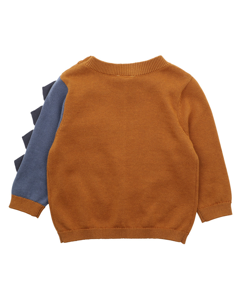 Bebe Nino Knitted Dragon Jumper - Nutmeg