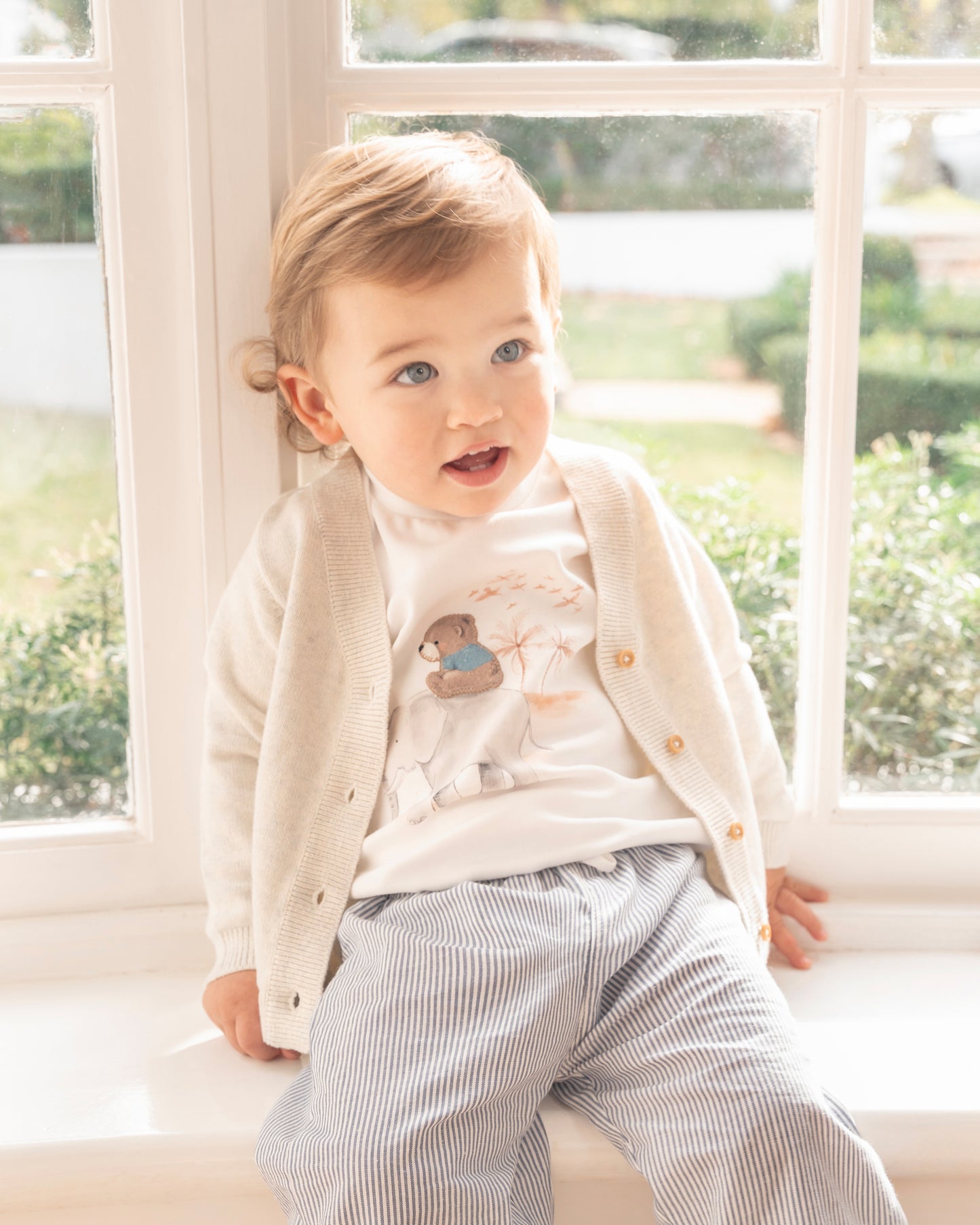 Bebe Brady Organic Cotton Marle Cardigan