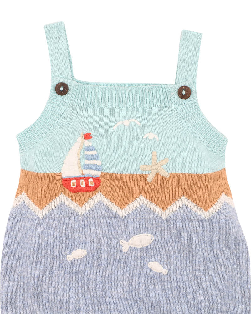 Bebe Max Organic Hand Emb. Knitted Bodysuit