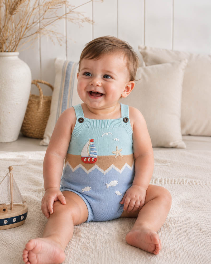Bebe Max Organic Hand Emb. Knitted Bodysuit