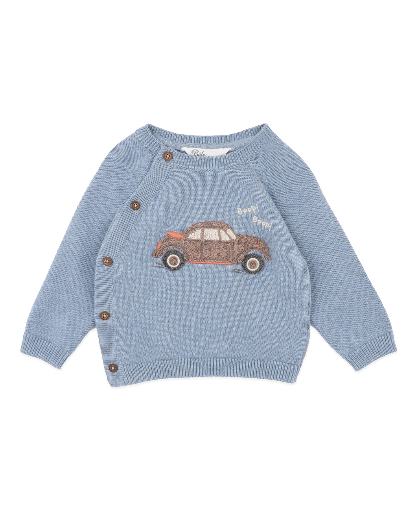 Bebe Alvin Car Organic Knitted Jumper