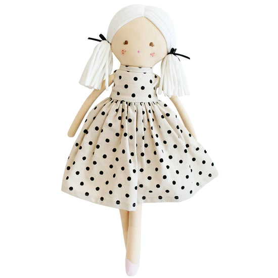 Alimrose Frankie Doll 41cm - Black Linen Spot
