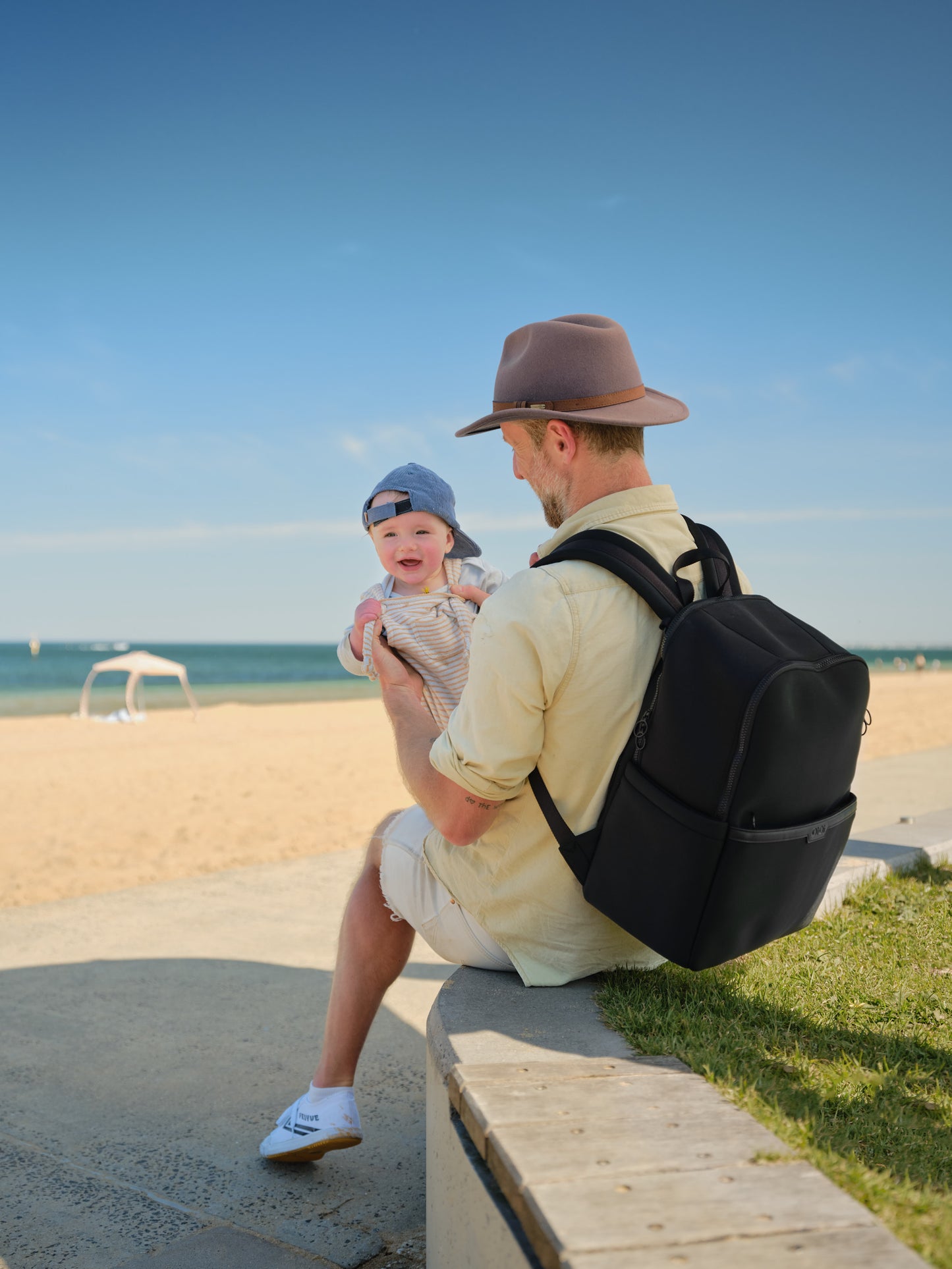 OiOi Multitasker Nappy Backpack - Black Neoprene