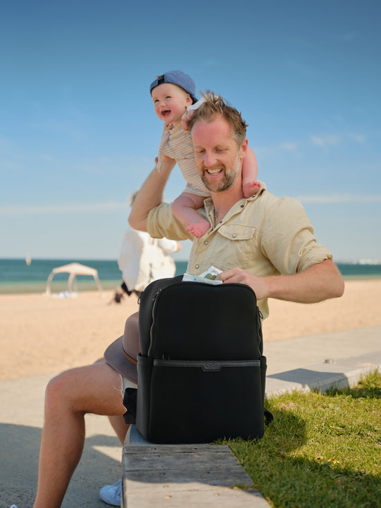 OiOi Multitasker Nappy Backpack - Black Neoprene