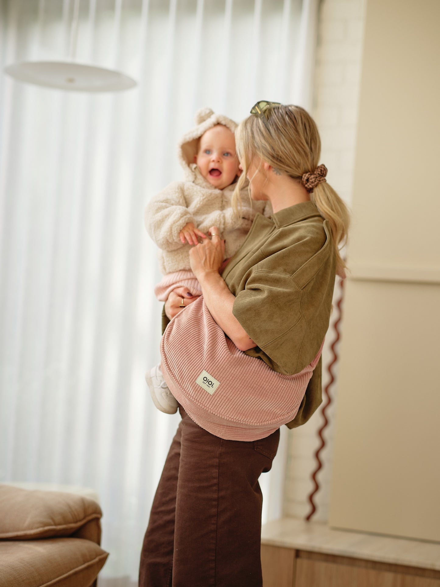 OiOi Luna Crossbody - Rose Pink Corduroy