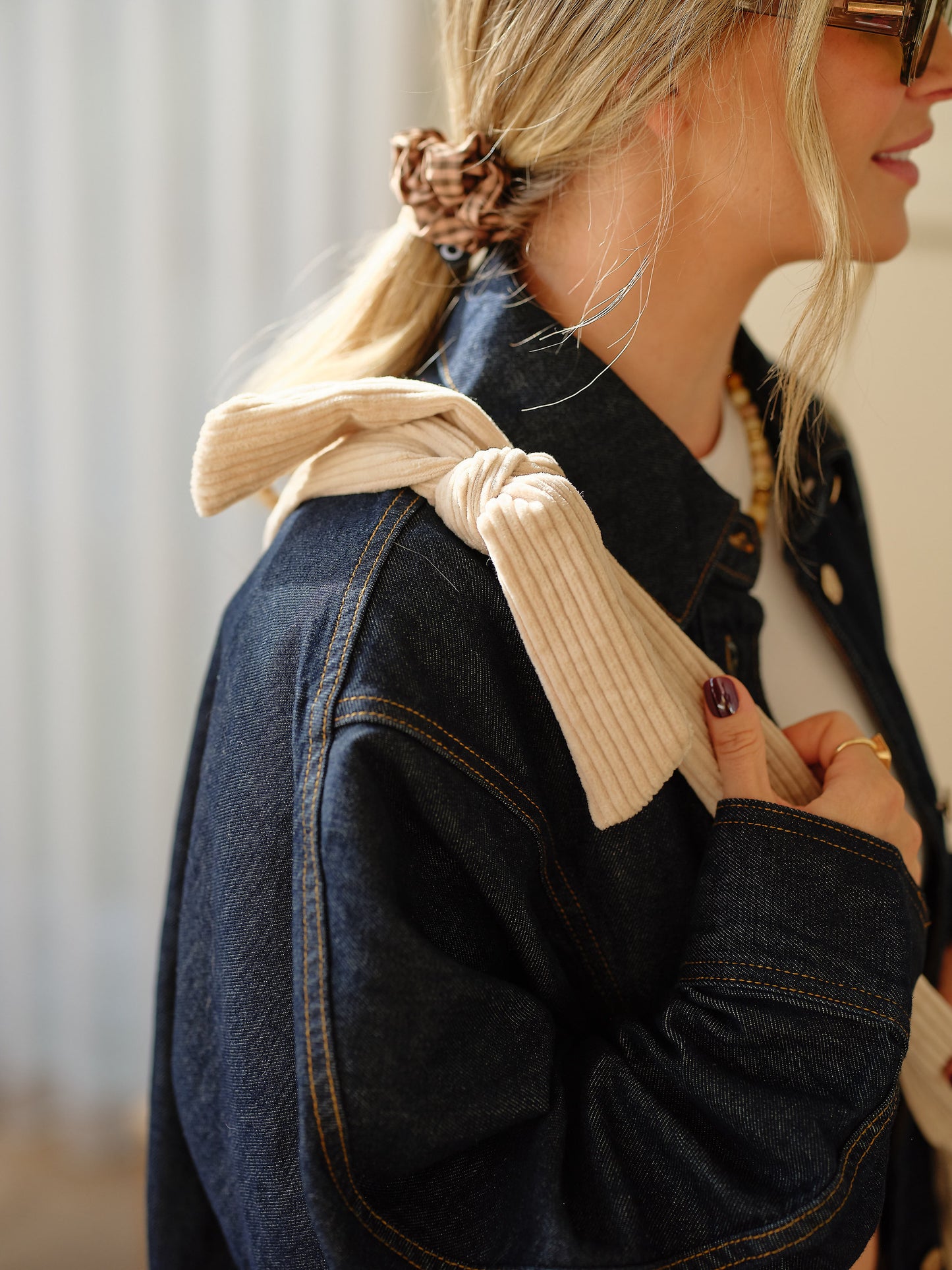 OiOi Luna Crossbody - Cream Corduroy