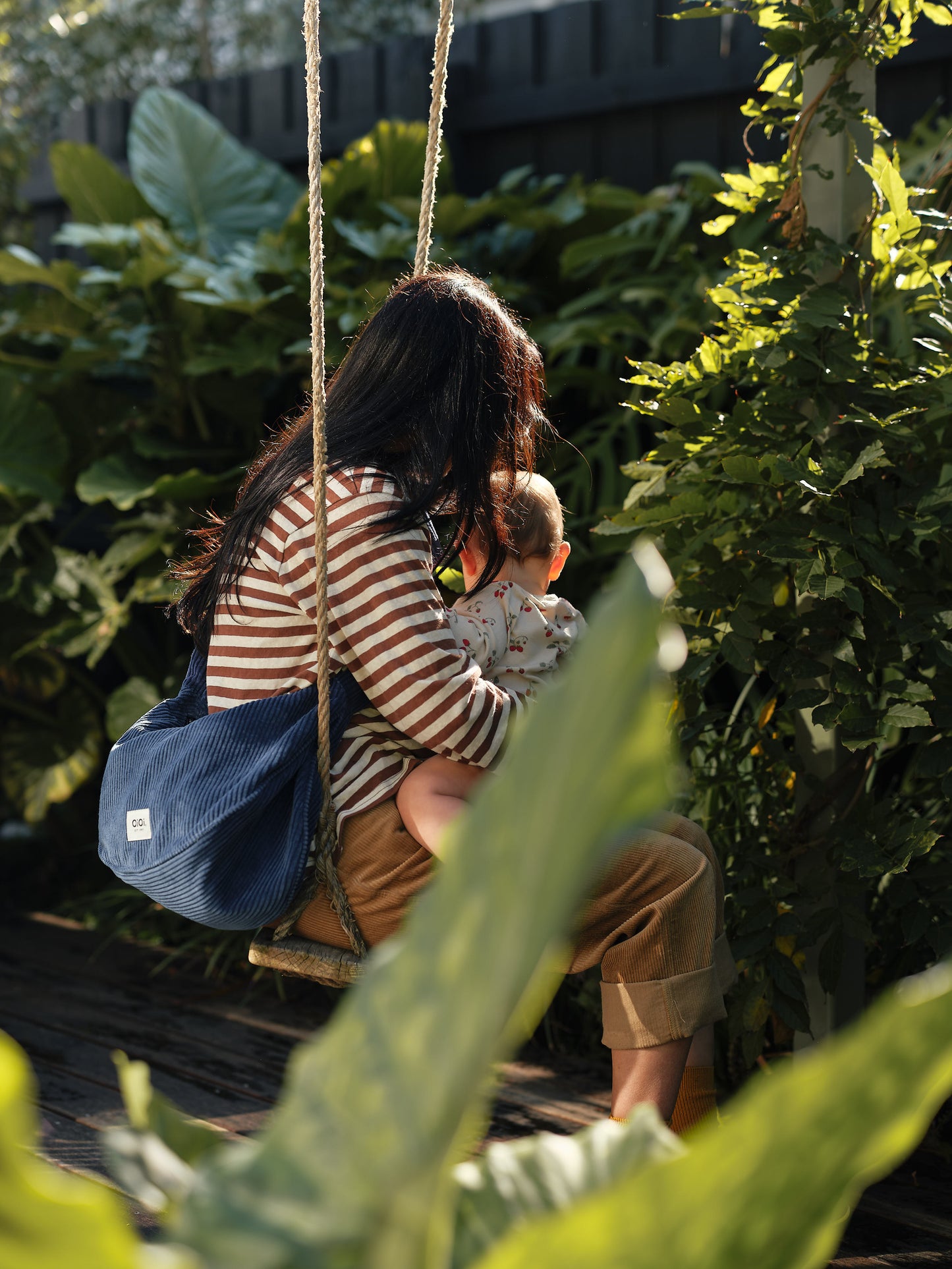 OiOi Luna Crossbody - Ocean Blue Corduroy