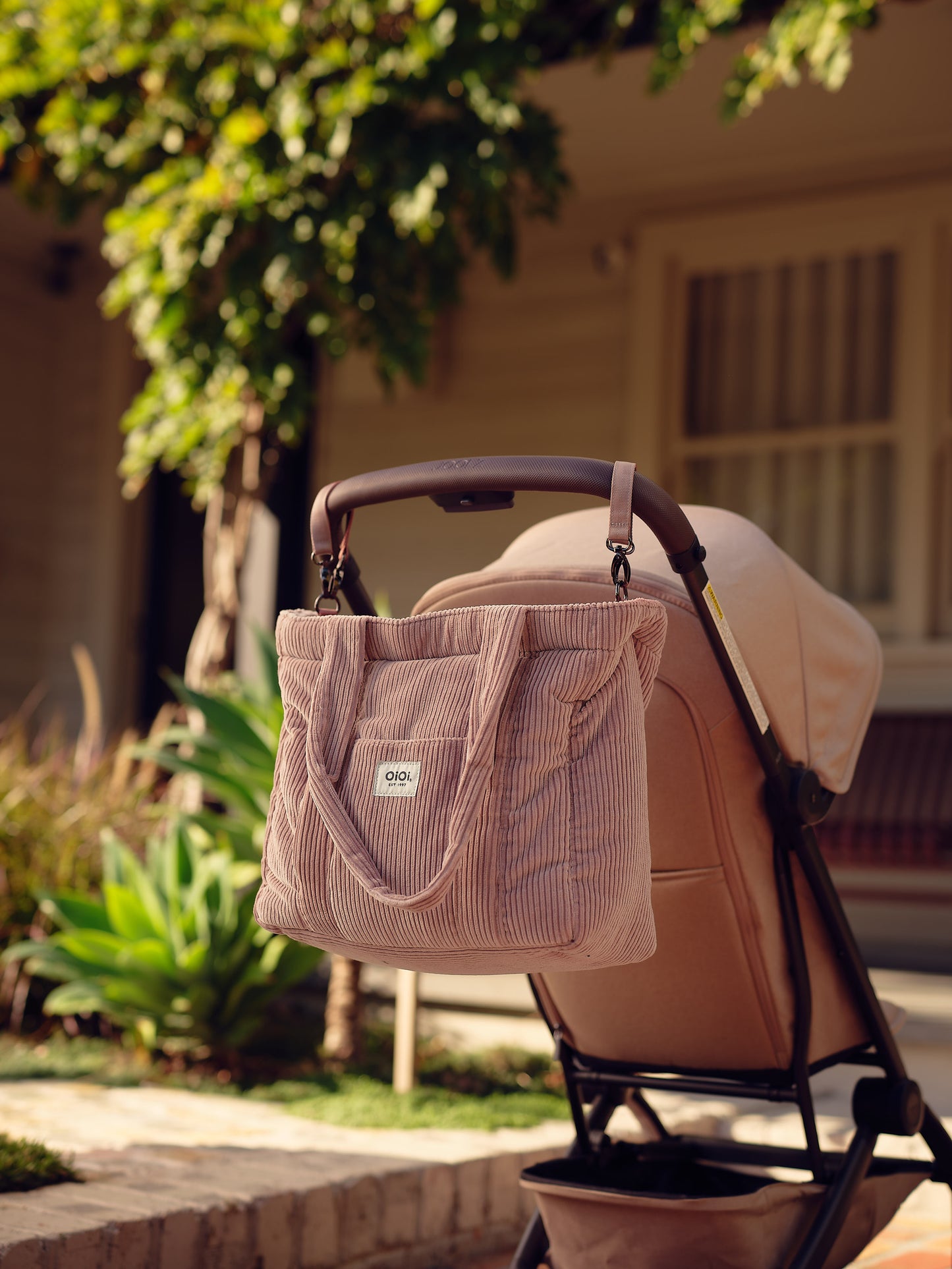 OiOi Everyday Tote - Rose Pink Corduroy