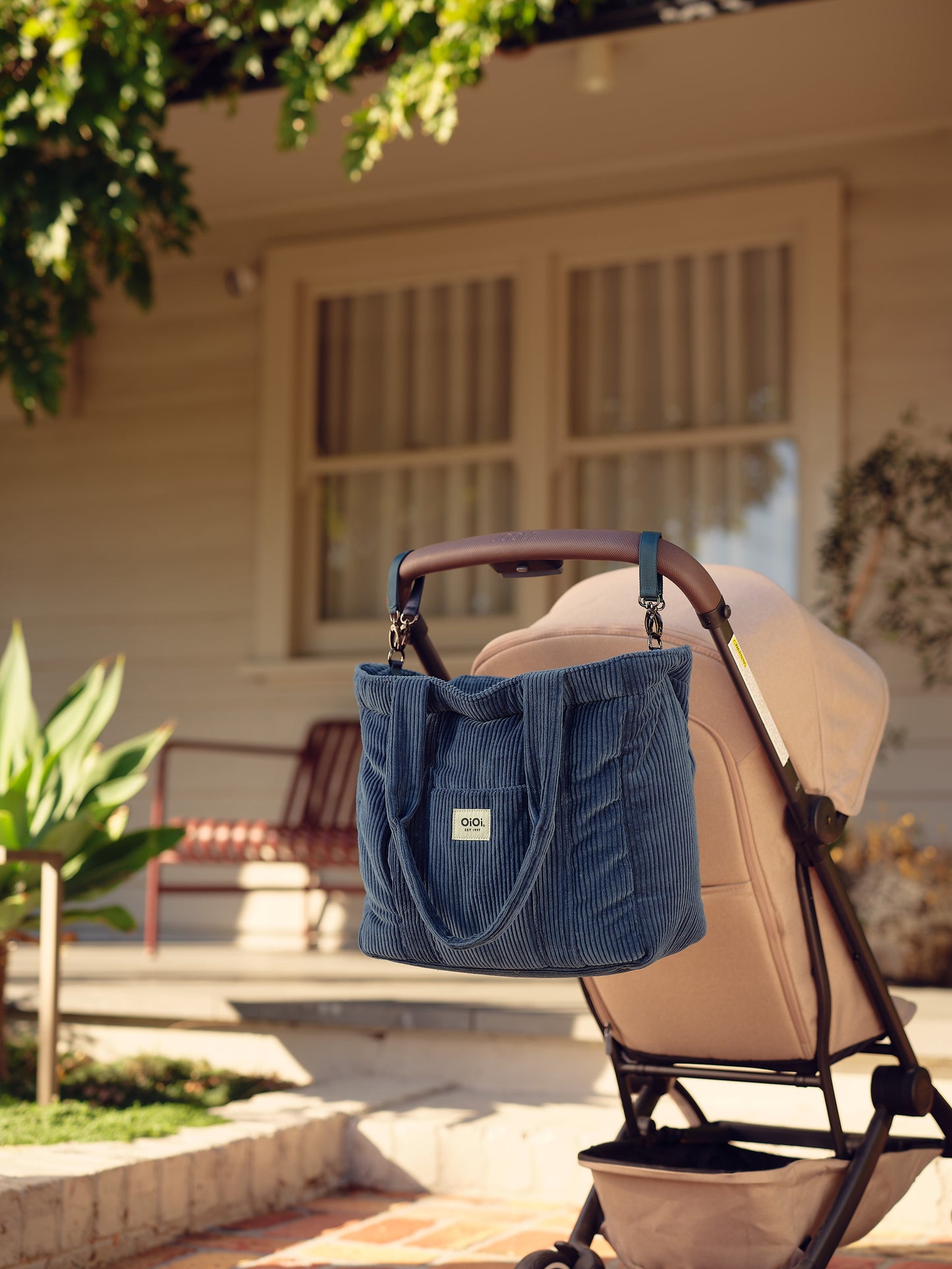 OiOi Everyday Tote - Ocean Blue Corduroy
