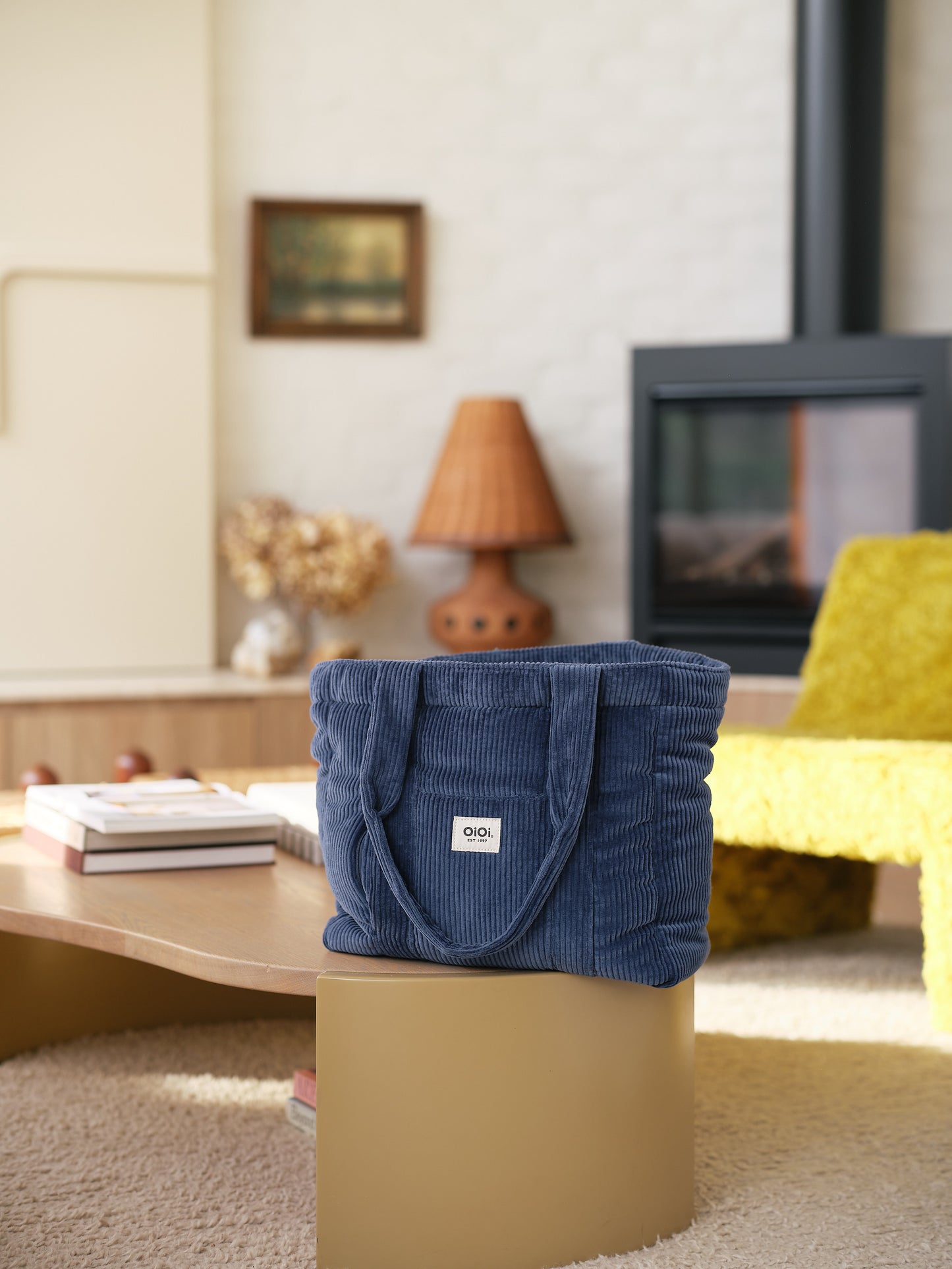 OiOi Everyday Tote - Ocean Blue Corduroy