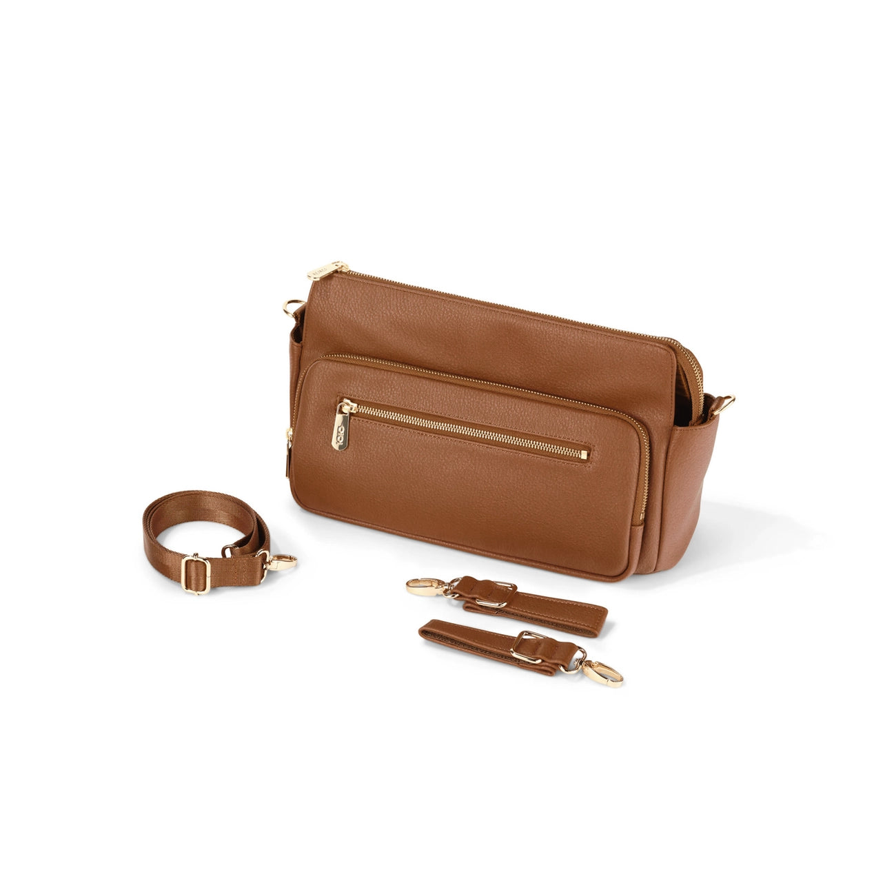 OiOi Multitasker Pram Caddy - Cheshnut Brown