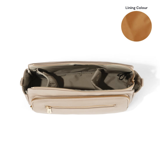 OiOi Multitasker Pram Caddy - Cheshnut Brown