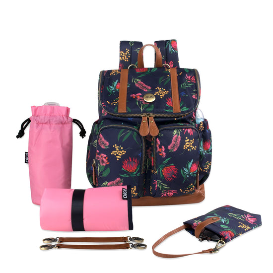 OiOi Nappy Backpack - Floral Botanical