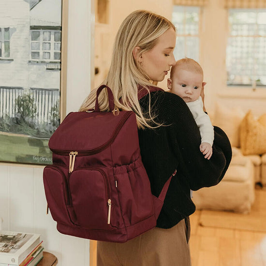 OiOi Signature Nappy Backpack - Mulberry Nylon