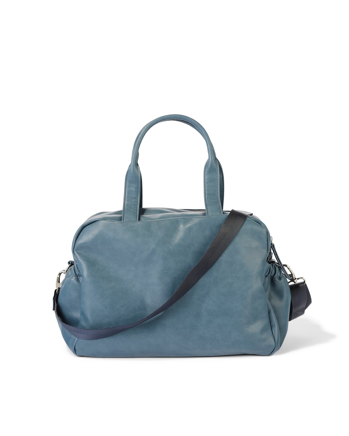 OiOi Carry All Vegan Leather Nappy Bag - Stone Blue