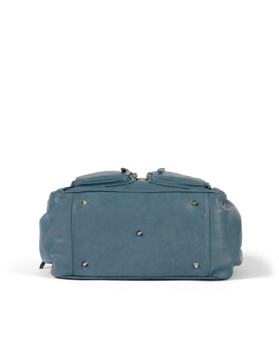 OiOi Carry All Vegan Leather Nappy Bag - Stone Blue