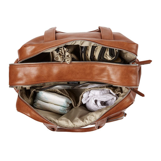 OiOi Carry All Vegan Leather Nappy Bag - Tan