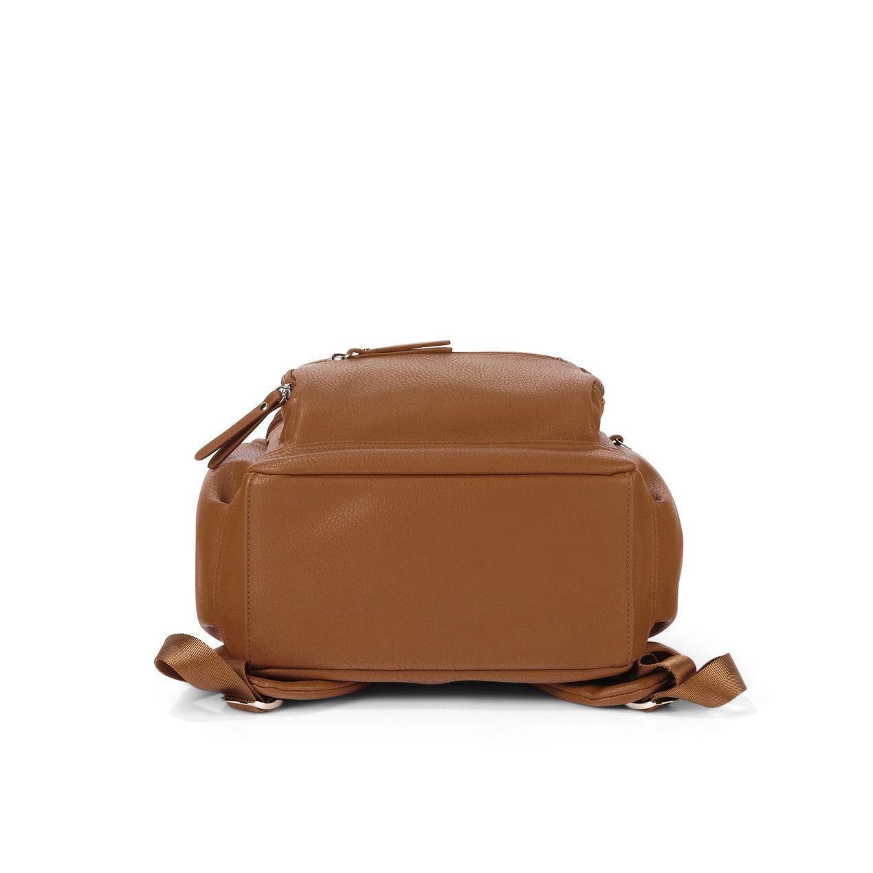 OiOi Mini Signature Backpack -  Chestnut Brown Vegan Leather