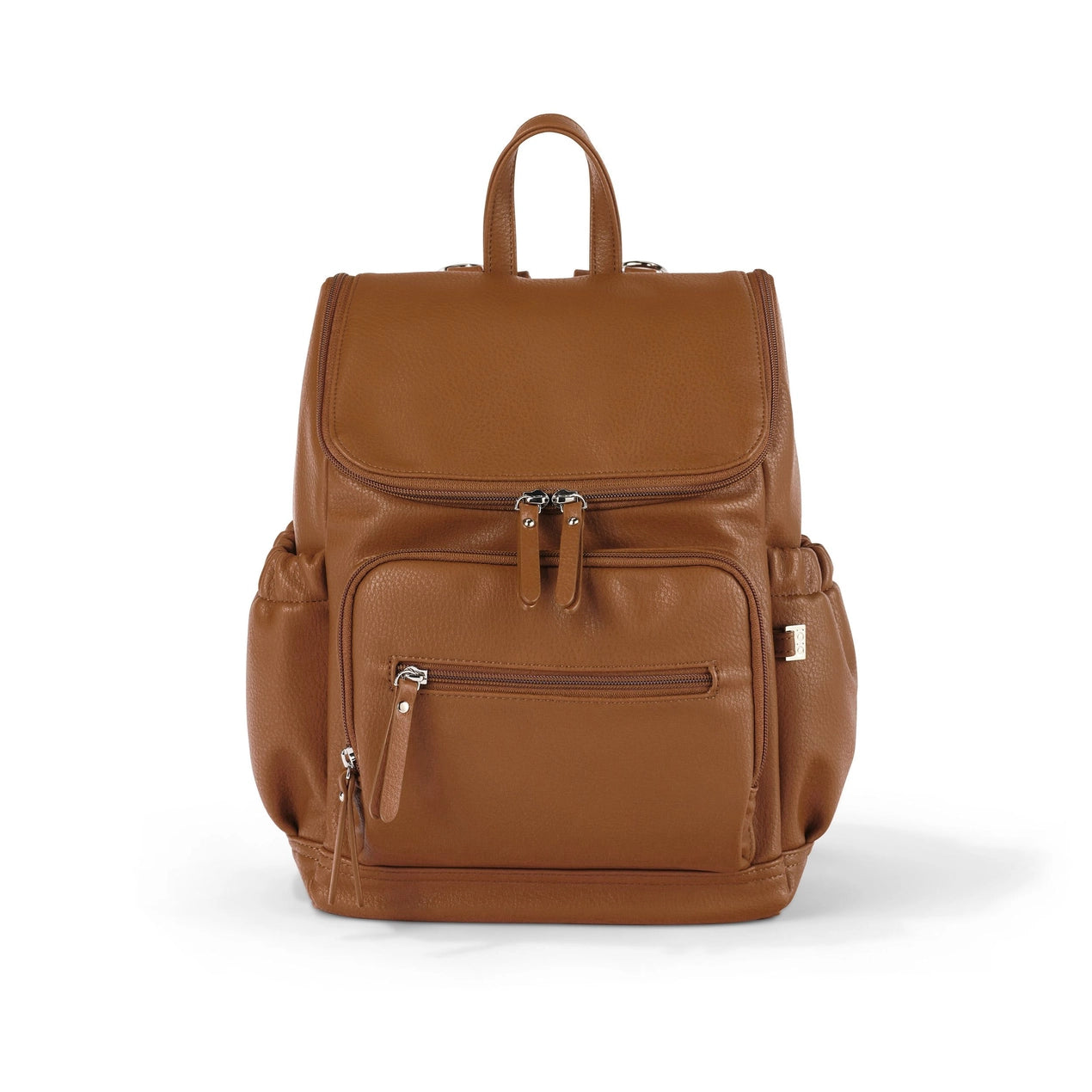 OiOi Mini Signature Backpack -  Chestnut Brown Vegan Leather