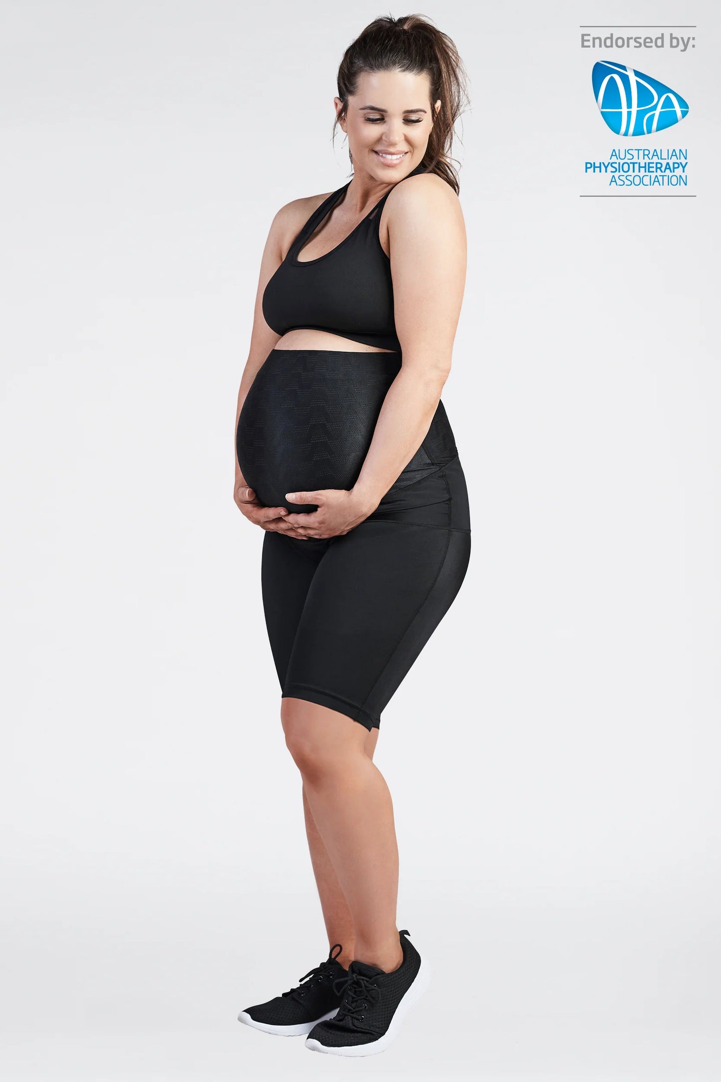 SRC Pregnancy Shorts Over the Bump - Black