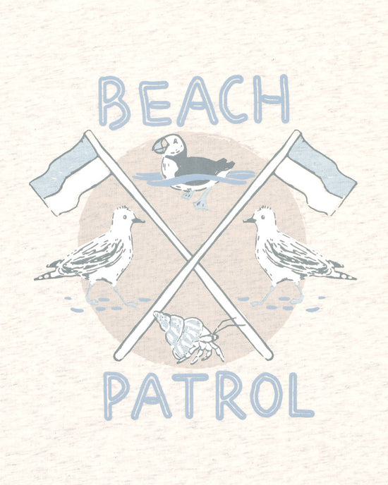 Fox & Finch Puffin Beach Patrol Tee - Ice Grey Marle