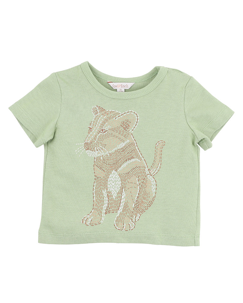 Fox & Finch Lion Cub Tee - Basil Green