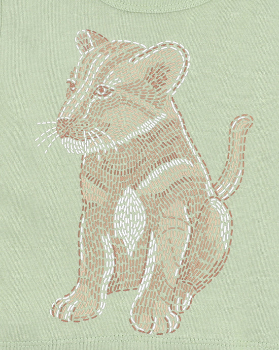 Fox & Finch Lion Cub Tee - Basil Green