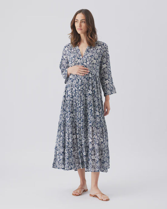 Ripe Ezra Tiered Dress - Ink/White