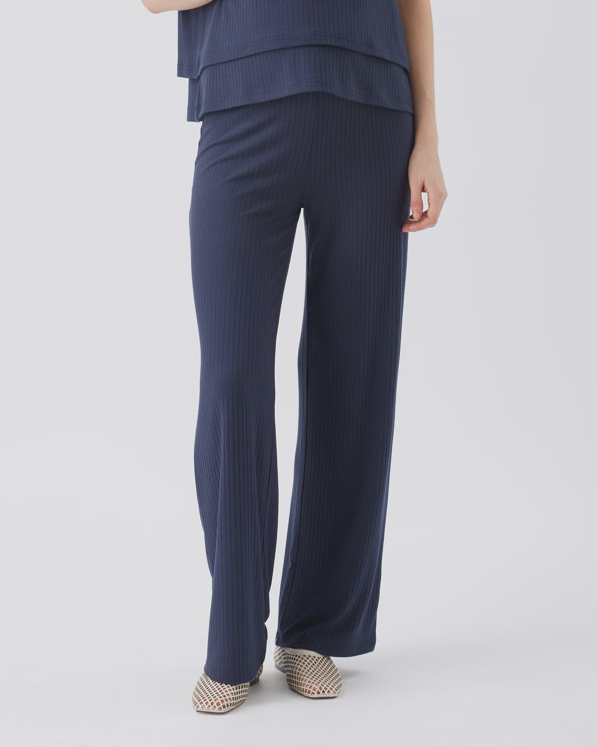 Ripe Cindy Rib Pant - Navy