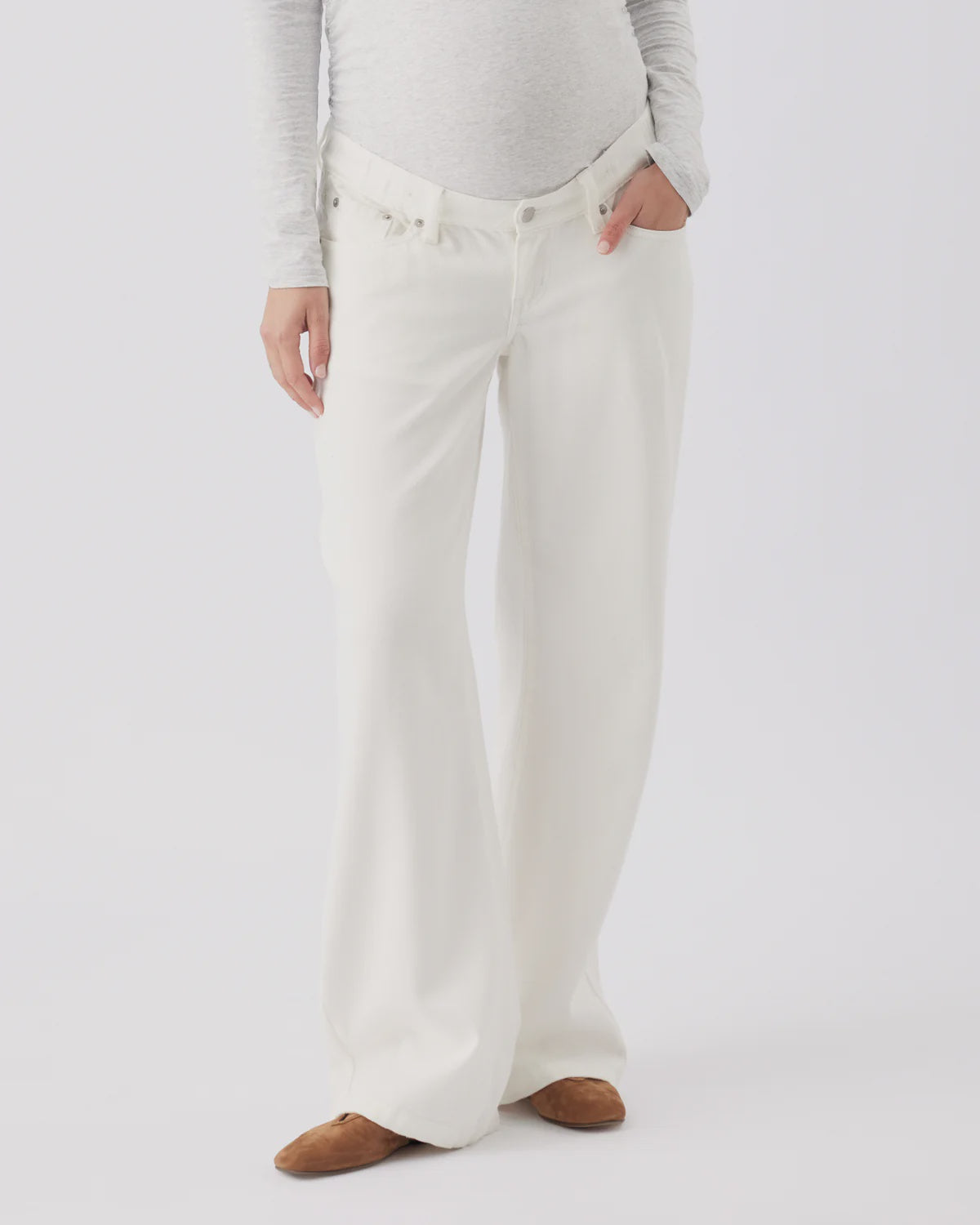 Ripe Billie Elastic Waist Jean - Ecru