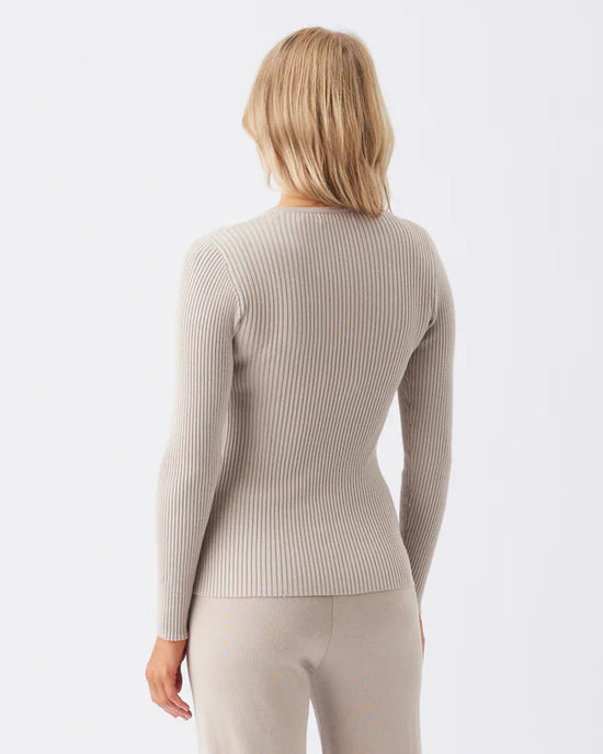 Ripe Romee Zip Through Knit - Stone