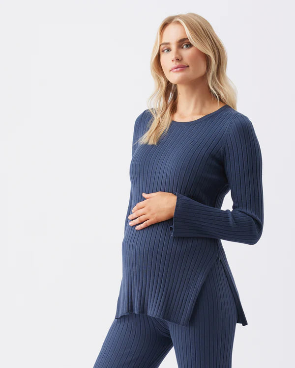 Ripe Stella Rib Nursing Knit - French Navy