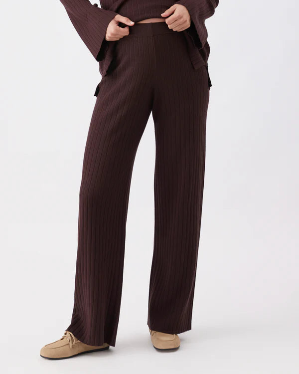 Ripe Dallas Rib Knit Pant - Cocoa