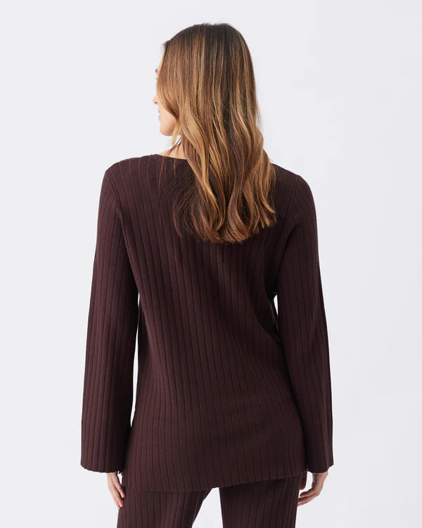 Ripe Dallas Rib Knit Nursing Top - Cocoa