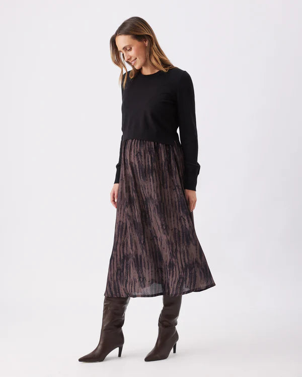 Ripe Maia Detachable Nursing Dress - Black / Mocha