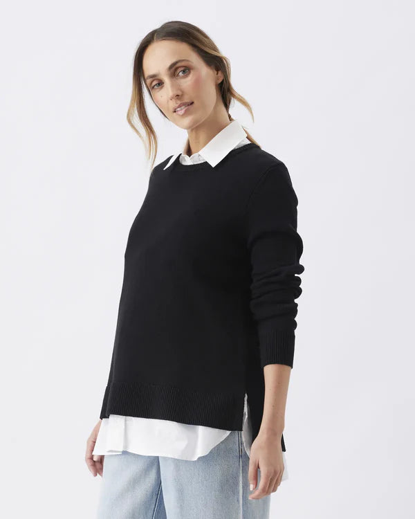 Ripe Tori Detachable Nursing Knit - Black/White