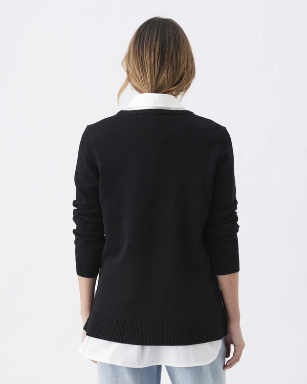 Ripe Tori Detachable Nursing Knit - Black/White