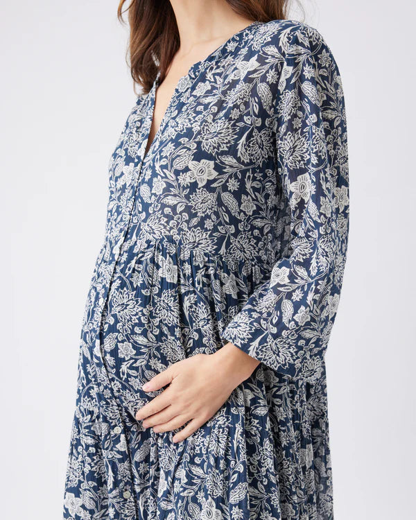 Ripe Ezra Tiered Dress - Ink/White