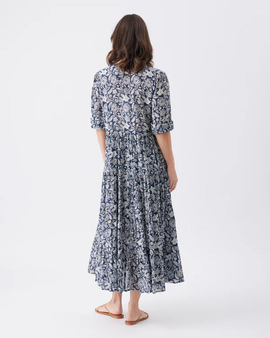 Ripe Ezra Tiered Dress - Ink/White