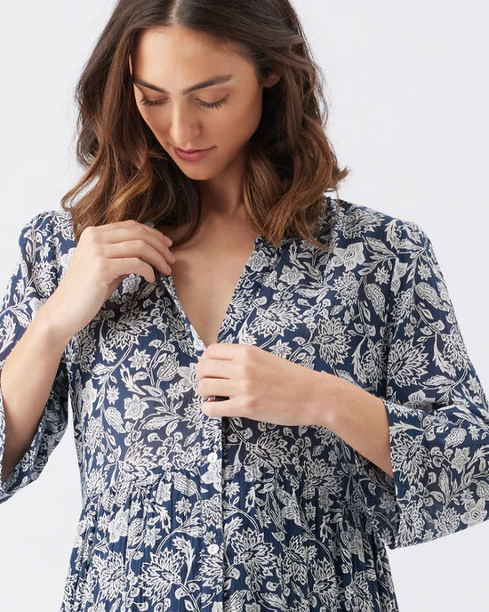 Ripe Ezra Tiered Dress - Ink/White