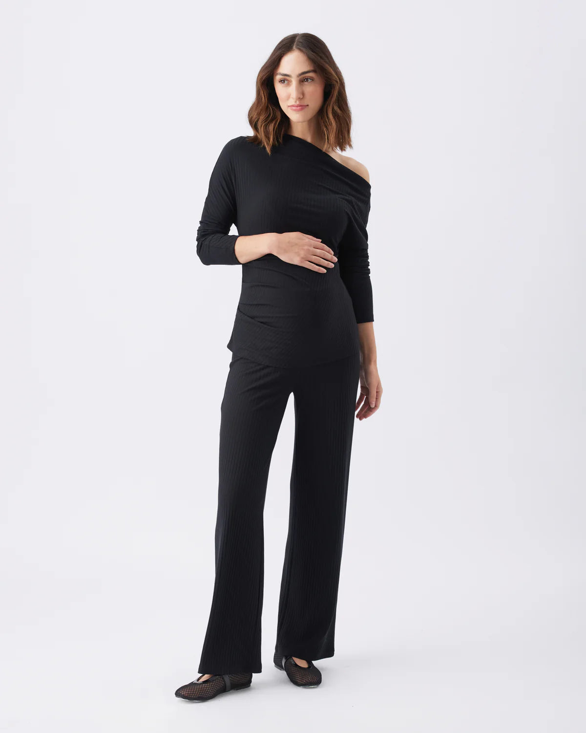 Ripe Cindy Rib Pant - Black