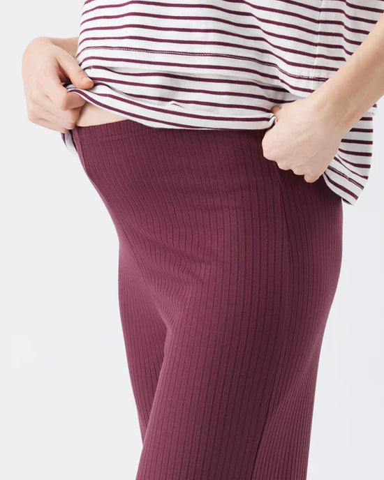 Ripe Cindy Rib Pant - Maroon