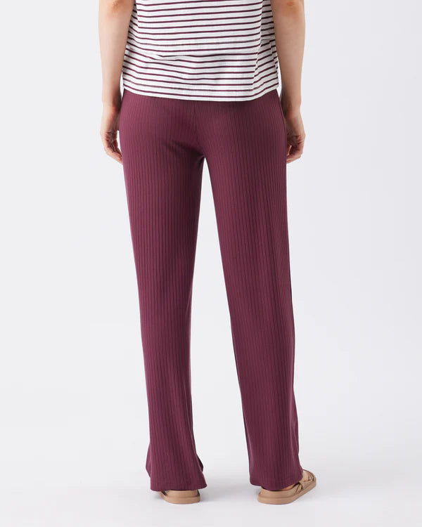 Ripe Cindy Rib Pant - Maroon