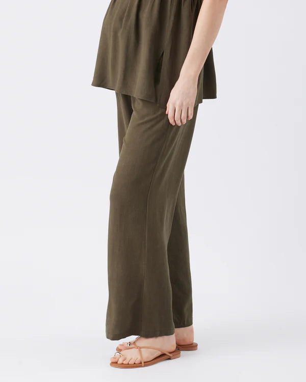 Ripe Marlow Shirred Pant - Khaki