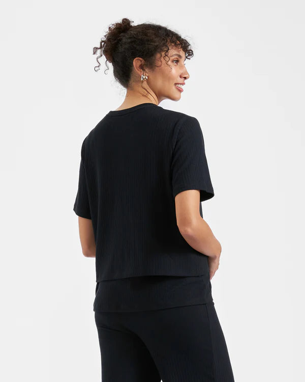 Ripe Mike Rib Nursing Top - Black