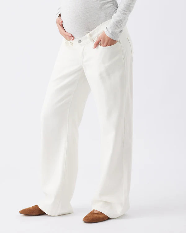 Ripe Billie Elastic Waist Jean - Ecru