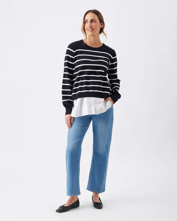 Ripe Teddy Straight Jean - Classic Blue