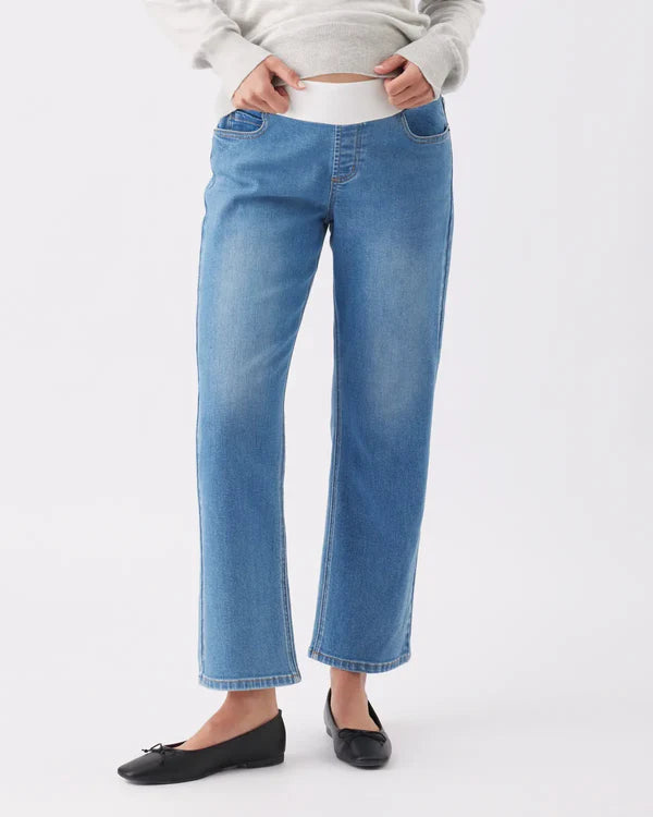 Ripe Teddy Straight Jean - Classic Blue